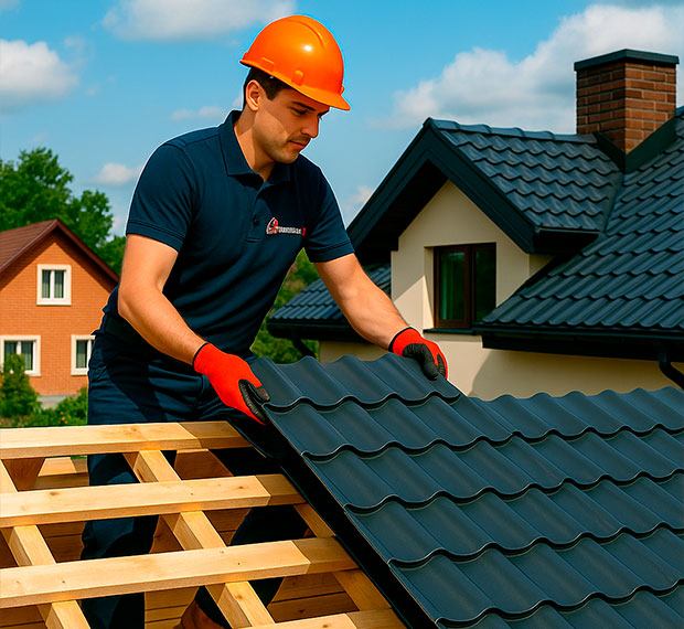 Кровля из металлочерепицы под ключ в Боброве