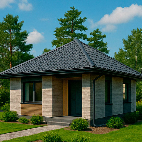 Трехскатная крыша